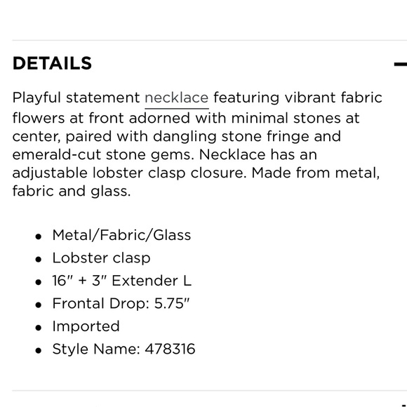 BETSEYS PUFFY FLOWER BIB NECKLACE MULTI - Picture 4 of 6